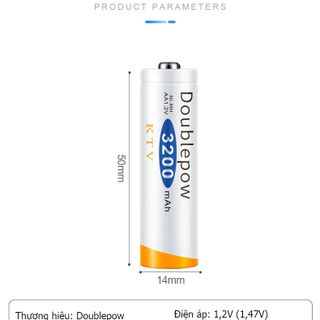 Bộ 4 Viên Pin sac Doublepow 3200mah