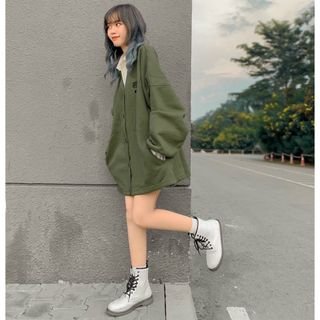 Áo khoác cardigan logo thêu form rộng đẹp giá sỉ