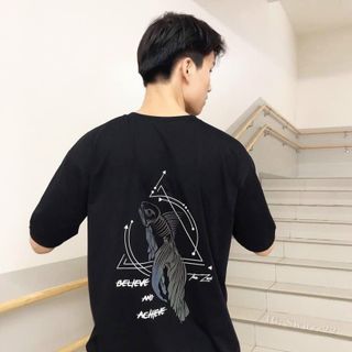 Áo thun phản quang 7 màu con cá thời trang