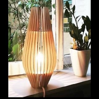Đèn gỗ thả trần hiện đại sang trọng chất liệu gỗ trang trí cho phòng khách nhà căn hộ decor nhà quán cafe