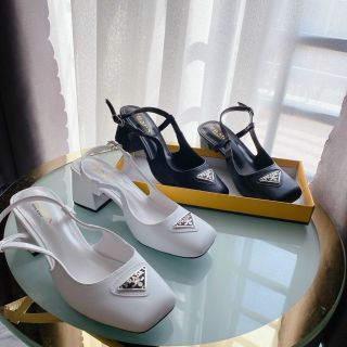 Sandal gót vuông prad cap cap
