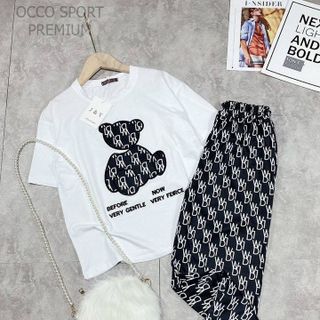 [CAO CẤP] Bộ đồ thể thao họa tiết gấu TT501_HÀNG XUẤT NHẬT-HÀN