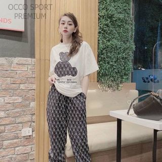 [CAO CẤP] Bộ đồ thể thao họa tiết gấu TT501_HÀNG XUẤT NHẬT-HÀN
