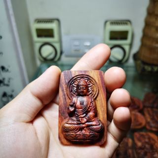 Mặt phật gỗ sưa đỏ