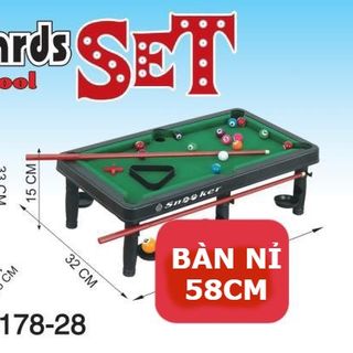 Bàn bi-a lót nỉ giải trí ( Bàn Bida lỗ Mini – Bàn bi-a lót nỉ giải trí – đủ phụ kiện )