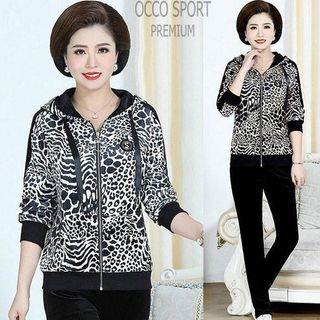 [CAO CẤP] Bộ đồ thể thao trung niên họa tiết beo TT506_HÀNG XUẤT NHẬT-HÀN