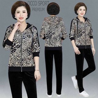 [CAO CẤP] Bộ đồ thể thao trung niên họa tiết beo TT506_HÀNG XUẤT NHẬT-HÀN