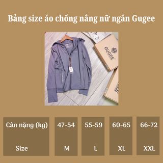 Áo chống nắng nữ ngắn Gugee