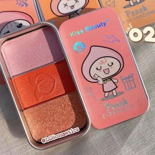 Màu mắt Kiss Beauty 3 ô cô bé đào