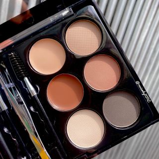 Bộ Kit Chải Mày iMan EyeBrow gồm 6 ô tán mày - 4 chì cọ - khuôn mày