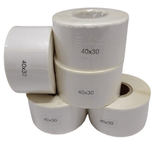 Giấy in mã vạch 1 tem 40x30mm dài 20m
