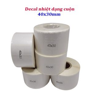 Giấy in mã vạch 1 tem 40x30mm dài 20m giá sỉ