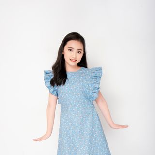 Váy thô cotton San Kids hoa nhí - VSK14