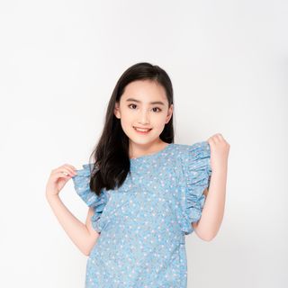 Váy thô cotton San Kids hoa nhí - VSK14