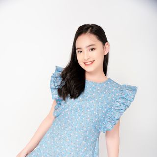 Váy thô cotton San Kids hoa nhí - VSK14