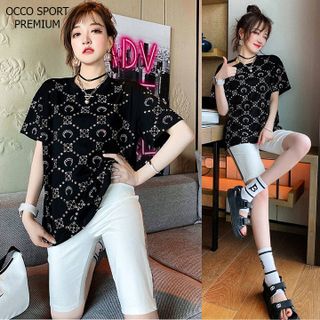 [CAO CẤP] Bộ đồ thể thao phối họa tiết sang chảnh TT514 [ NHẬT-HÀN QUỐC]