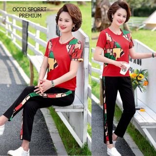 [CAO CẤP] Bộ đồ thể thao trung niên phối họa tiết 3D TT474_[THỜI TRANG TRUNG NIÊN]