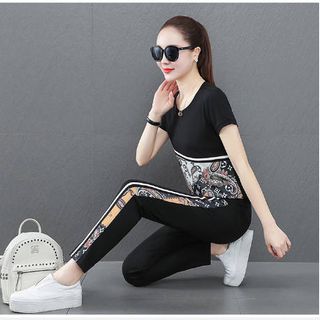 [CAO CẤP] Bộ đồ thể thao phối họa tiết độc đáo TT513 [ NHẬT-HÀN QUỐC]