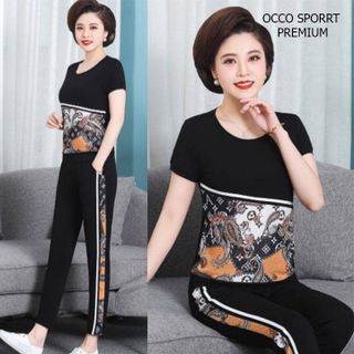 [CAO CẤP] Bộ đồ thể thao trung niên phối họa tiết độc đáo TT513 [ NHẬT-HÀN QUỐC]