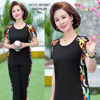[CAO CẤP] Bộ đồ thể thao trung niên in họa tiết TN5_[THỜI TRANG TRUNG NIÊN]