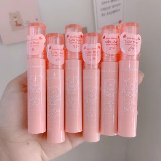 Sét 6 son cute bear gấu hồng