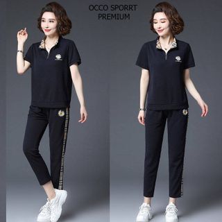 [Cao Cấp] Bộ Đồ Thể Thao Trung Niên Thêu Hoa CÚC - 100% Cotton- Xuất khẩu Nhật Hàn [Hàng Trung Niên-Mã TN3]