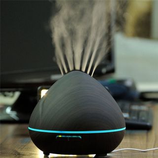 [ CÓ ĐIỀU KHIỂN ] MÁY KHUẾCH TÁN TÌNH DẦU THƠM PHÒNG BÚP SEN VÂN GỖ CAO CẤP