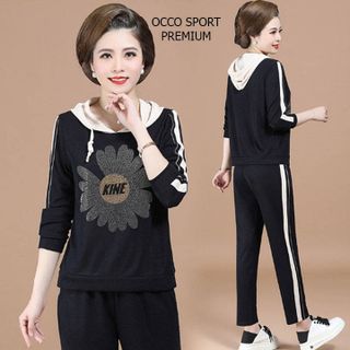 [CAO CẤP] Bộ thể thao trung niên hoa đính đá TT519_[THỜI TRANG TRUNG NIÊN]