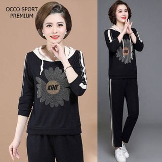 [CAO CẤP] Bộ thể thao trung niên hoa đính đá TT519_[THỜI TRANG TRUNG NIÊN]