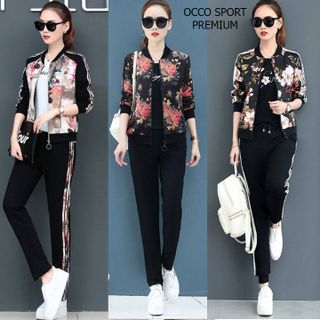 [CAO CẤP] Bộ đồ thể thao nữ họa tiết TT517_HÀNG XUẤT NHẬT-HÀN