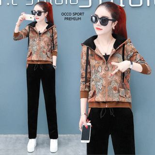 [CAO CẤP] Bộ đồ thể thao nữ họa tiết TT516_HÀNG XUẤT NHẬT-HÀN