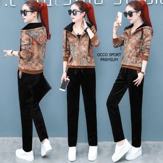 [CAO CẤP] Bộ đồ thể thao nữ họa tiết TT516_HÀNG XUẤT NHẬT-HÀN