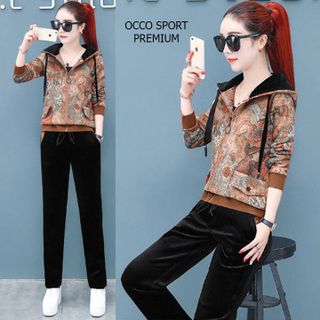 [CAO CẤP] Bộ đồ thể thao nữ họa tiết TT516_HÀNG XUẤT NHẬT-HÀN