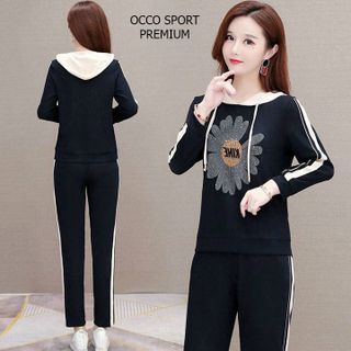 [CAO CẤP] Bộ thể thao có nón hoa đính đá TT519_[ NHẬT-HÀN]