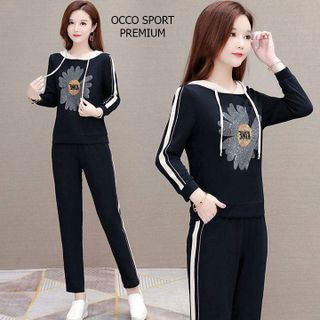 [CAO CẤP] Bộ thể thao có nón hoa đính đá TT519_[ NHẬT-HÀN]