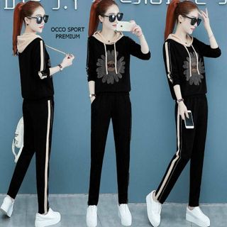 [CAO CẤP] Bộ thể thao có nón hoa đính đá TT519_[ NHẬT-HÀN]