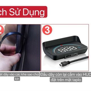 HUD M8 ( thiết bị hắt kính, hiển thị tốc độ trên kính lái )