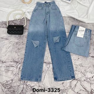 Quần baggy jean nữ rách gối kiểu MS 3325