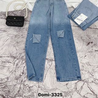 Quần baggy jean nữ rách gối kiểu MS 3325