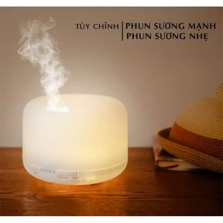MÁY KHUYẾCH TÁN TINH DẦU TRỤ TRẮNG SIÊU ÂM 300ML - 500ml