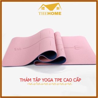 Thảm Tập Yoga 2 Lớp TPE Độ Dày Chuẩn 8mm. Thảm Tập Gym Chống Trơn Trượt Và Không Thấm Mồ Hôi Cao Cấp.