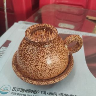 Bộ Tách Gỗ Dừa ( Tách + dĩa)