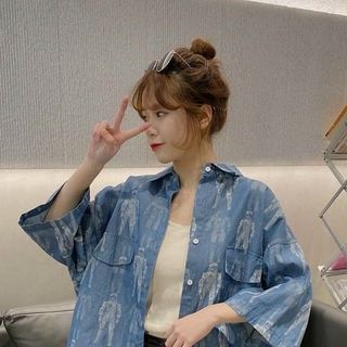 Áo sơ mi loang in hình người in siêu đẹp