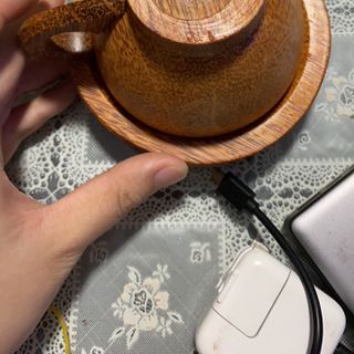 Bộ Tách Gỗ Dừa ( Tách + dĩa)