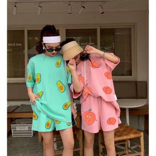 Đồ bộ in trái bơ, trái đào thoáng mát