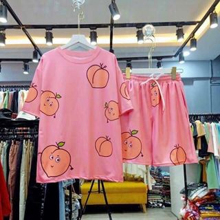 Đồ bộ in trái bơ, trái đào thoáng mát