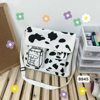Túi đeo bò sữa chất canvas đẹp