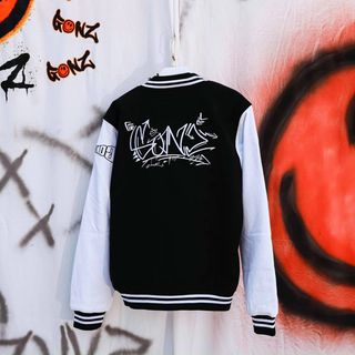 Áo khoác dù kiểu bomber logo in 2 thân siêu chất