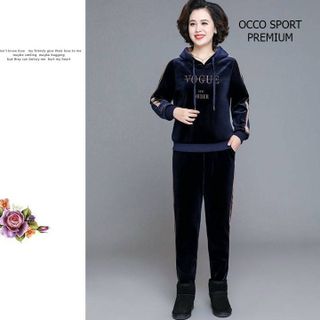 [CAO CẤP] Bộ thể thao tuổi trung niên Nhung TT457_[THỜI TRANG TRUNG NIÊN]