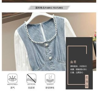 Đầm jean cườm cao cấp xinh trẻ